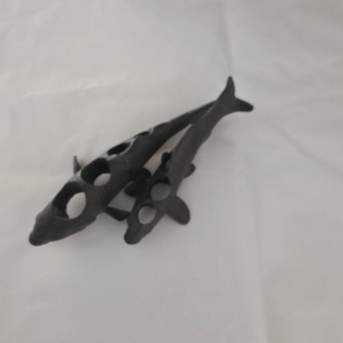 Vintage japanese metal ikebana - japanese,